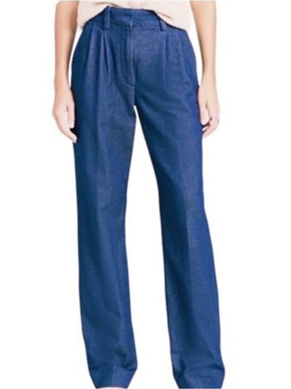 Favorite Daughter Denim Gramercy Pleated Trousers Sz 4